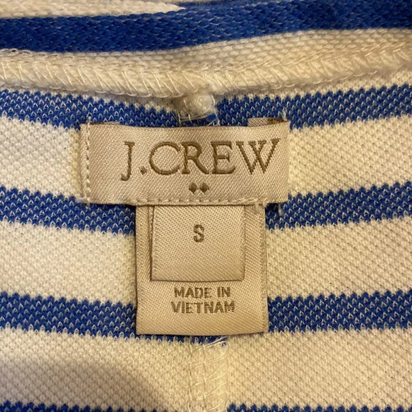 J Crew Small Midi Sleeveless Dress Stripes V Neck Side slits on hem - Picture 6 of 7